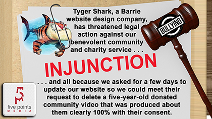 Tyger Shark Has Threatened Legal Action Against Our Benevolent Community and Charity Service