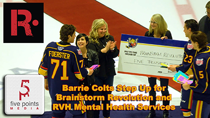 Barrie Colts Step Up for Brainstorm Revolution and RVH Mental Health Services - 2020