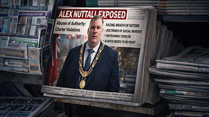 Alex Nuttall is 'resolving' the homeless crisis through policies of social murder, while attacking media and bringing harm to every charitable group in Simcoe County - link to several videos and articles.