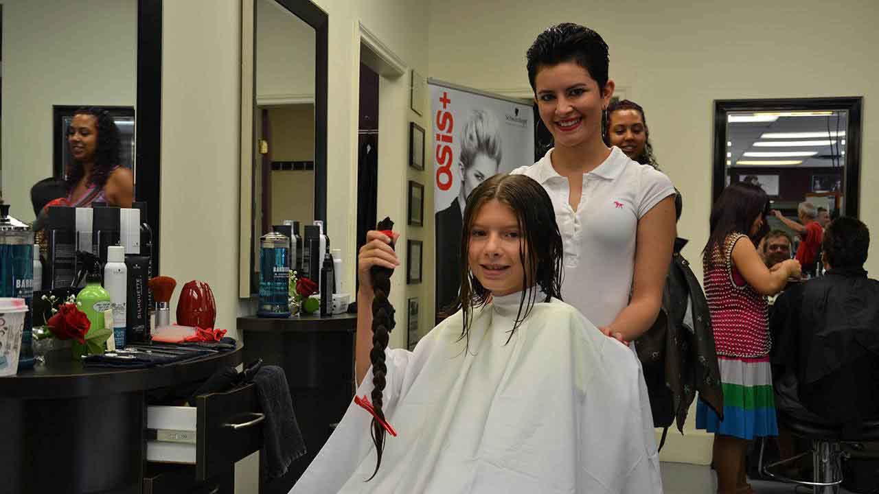 This young lady donated years of growth to help make wigs for cancer patients