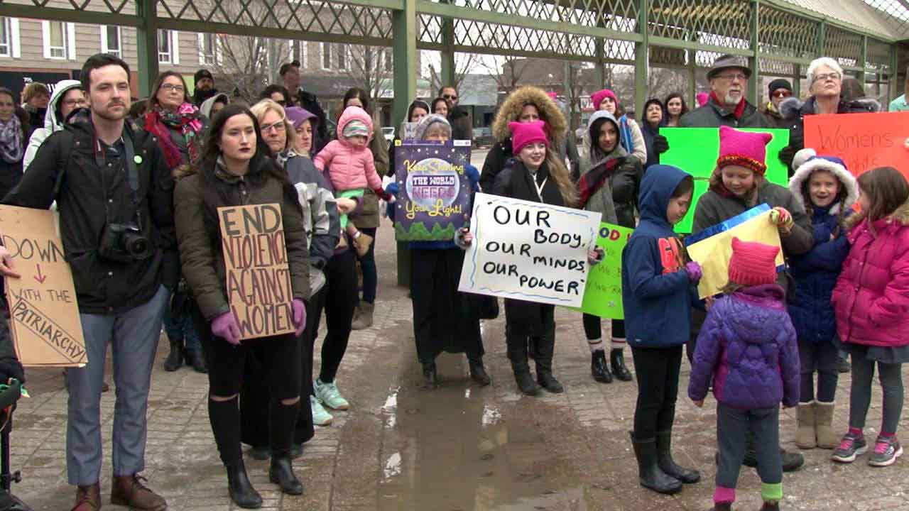 Many of the supporters carried signs expressing their own issues