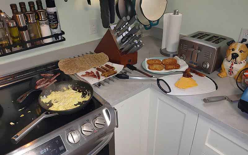 Our residents have full access to the modern and well-equipped kitchen where they are free to cook within a budget whatever they want.