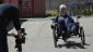 Frank reported that the recumbent bike road well and was easy to handle