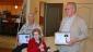 Neil and partner Paul with one of Gilda's longest supporters
