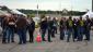 Despite bad weather the crowd thickened