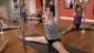 The program consists of stretching and arobics before learning technique